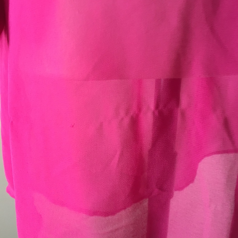 Hot Pink Button down - Picture 3 of 4